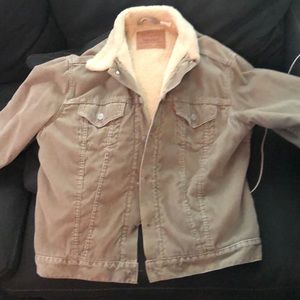 Timeless being Levi’s corduroy jacket.